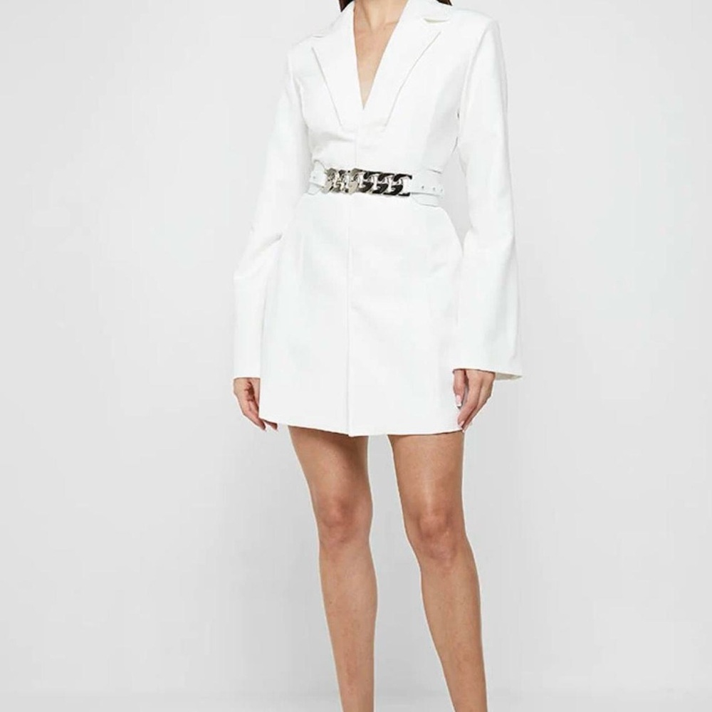 Maniere de Voir Chain belted blazer dress
